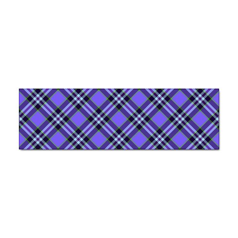 Blue Tartan Plaid 1 Diagonal Sticker Bumper (10 pack) from ArtsNow.com Front