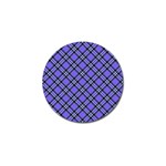 Blue Tartan Plaid 1 Diagonal Golf Ball Marker (4 pack)