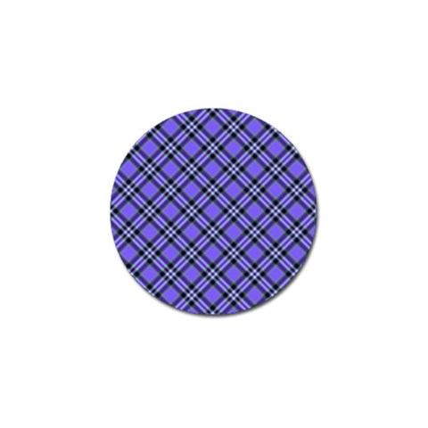 Blue Tartan Plaid 1 Diagonal Golf Ball Marker (10 pack) from ArtsNow.com Front