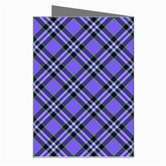 Blue Tartan Plaid 1 Diagonal Greeting Card from ArtsNow.com Right