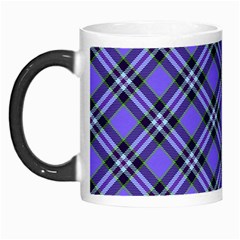 Blue Tartan Plaid 1 Diagonal Morph Mug from ArtsNow.com Left