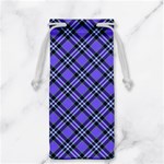 Blue Tartan Plaid 1 Diagonal Jewelry Bag