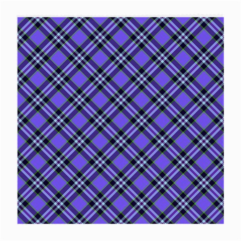 Blue Tartan Plaid 1 Diagonal Medium Glasses Cloth from ArtsNow.com Front