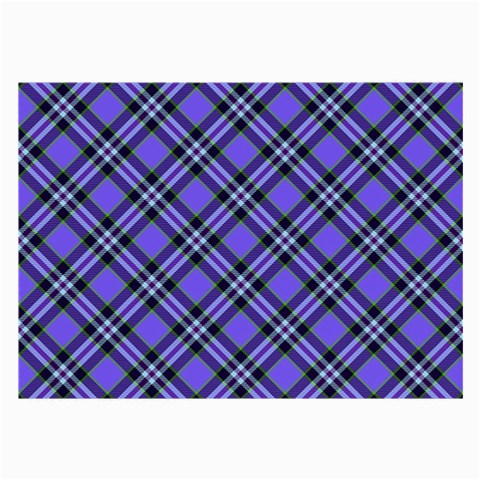 Blue Tartan Plaid 1 Diagonal Large Glasses Cloth (2 Sides) from ArtsNow.com Front