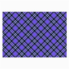 Blue Tartan Plaid 1 Diagonal Large Glasses Cloth (2 Sides) from ArtsNow.com Back