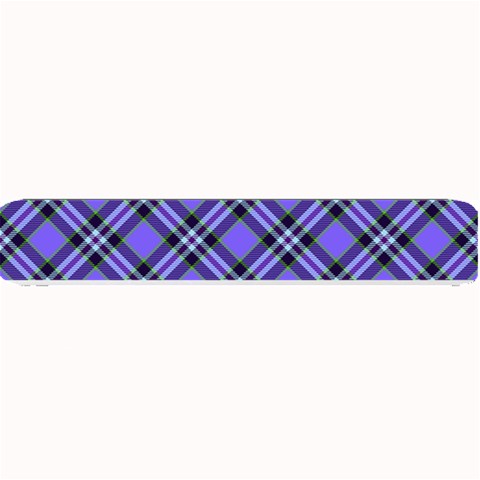 Blue Tartan Plaid 1 Diagonal Small Bar Mat from ArtsNow.com 24 x4  Bar Mat