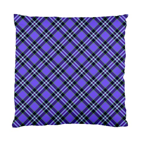 Blue Tartan Plaid 1 Diagonal Standard Cushion Case (Two Sides) from ArtsNow.com Back