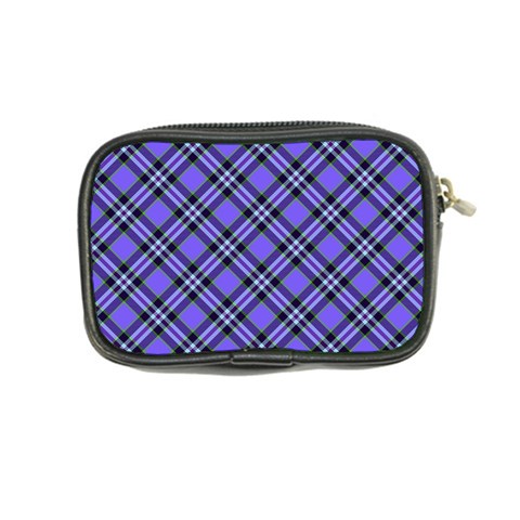 Blue Tartan Plaid 1 Diagonal Coin Purse from ArtsNow.com Back