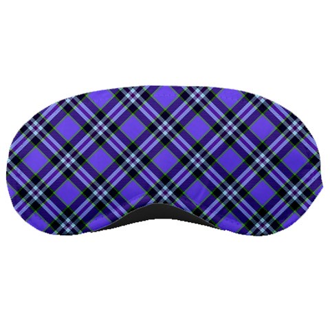 Blue Tartan Plaid 1 Diagonal Sleep Mask from ArtsNow.com Front