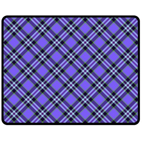 Blue Tartan Plaid 1 Diagonal Fleece Blanket (Medium) from ArtsNow.com 60 x50  Blanket Front