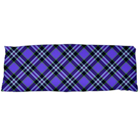 Blue Tartan Plaid 1 Diagonal One Side Body Pillow Cases from ArtsNow.com Body Pillow Case