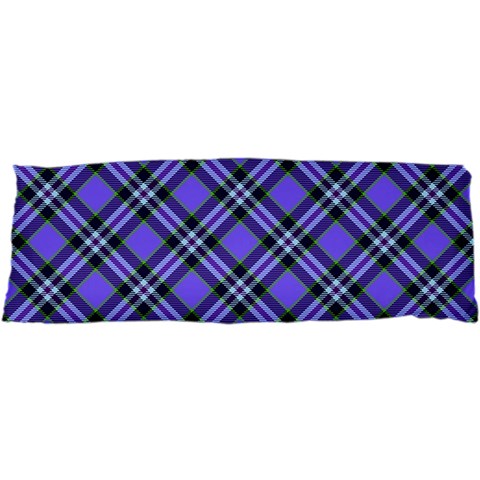 Blue Tartan Plaid 1 Diagonal 17 x47  Body Pillow Case Dakimakura (Two Sides) from ArtsNow.com Back