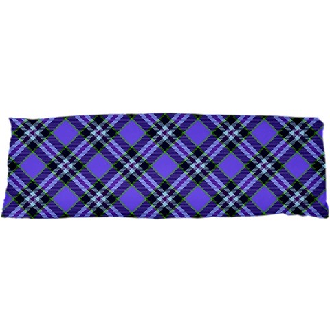 Blue Tartan Plaid 1 Diagonal 21 x63  Body Pillow Case Dakimakura (Two Sides) from ArtsNow.com Back