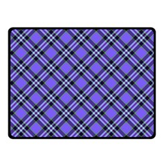 Blue Tartan Plaid 1 Diagonal Two Sides Fleece Blanket (Small) from ArtsNow.com 45 x34  Blanket Front