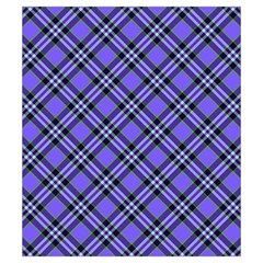 Blue Tartan Plaid 1 Diagonal Drawstring Pouch (Small) from ArtsNow.com Front