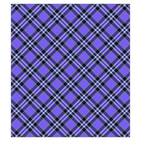 Blue Tartan Plaid 1 Diagonal Drawstring Pouch (Medium) from ArtsNow.com Back