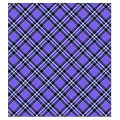 Blue Tartan Plaid 1 Diagonal Drawstring Pouch (Large) from ArtsNow.com Front