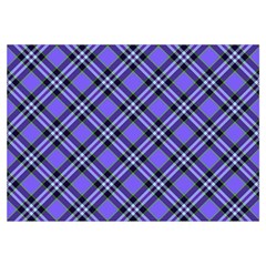 Blue Tartan Plaid 1 Diagonal 14 x22  Lumbar Throw Cushion Case (Two Sides) from ArtsNow.com Back