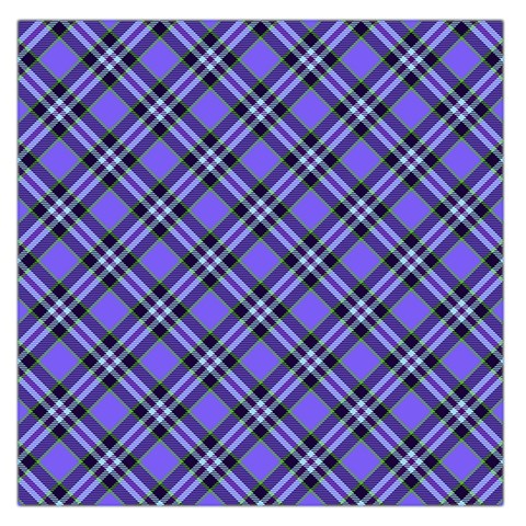 Blue Tartan Plaid 1 Diagonal Square Satin Scarf (36  x 36 ) from ArtsNow.com Front