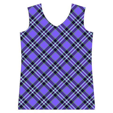 Blue Tartan Plaid 1 Diagonal Women s Basketball Tank Top from ArtsNow.com Front