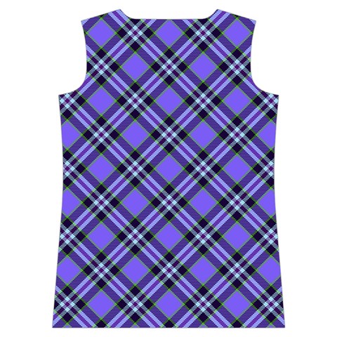 Blue Tartan Plaid 1 Diagonal Women s Basketball Tank Top from ArtsNow.com Back