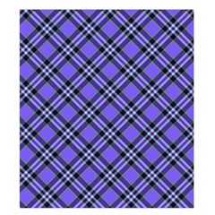 Blue Tartan Plaid 1 Diagonal Duvet Cover Double Side (King Size) from ArtsNow.com Front