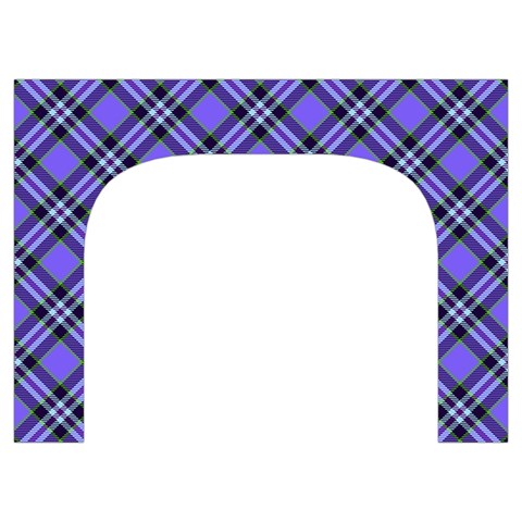 Blue Tartan Plaid 1 Diagonal Toiletries Pouch from ArtsNow.com Front