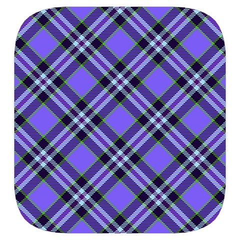 Blue Tartan Plaid 1 Diagonal Toiletries Pouch from ArtsNow.com Side Right