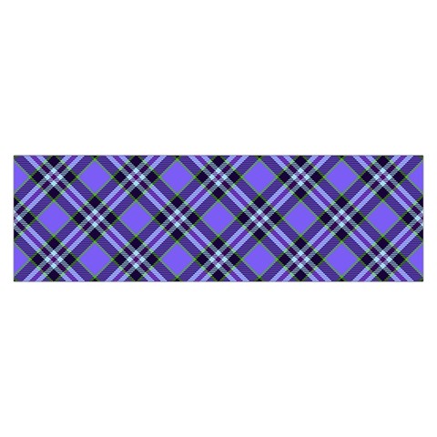 Blue Tartan Plaid 1 Diagonal Toiletries Pouch from ArtsNow.com Hand Strap