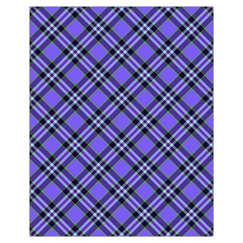 Blue Tartan Plaid 1 Diagonal Drawstring Pouch (XL) from ArtsNow.com Back