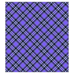 Blue Tartan Plaid 1 Diagonal Drawstring Pouch (2XL) from ArtsNow.com Back