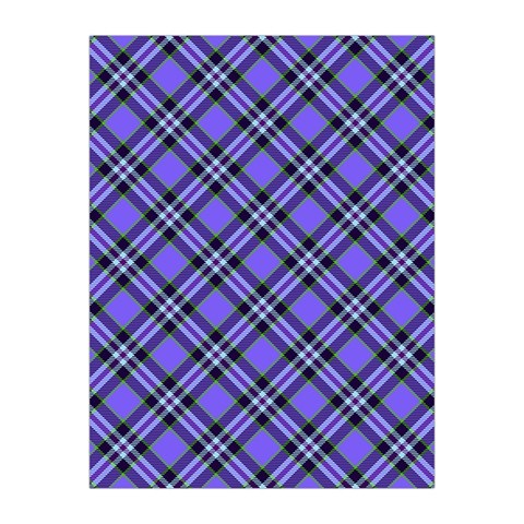 Blue Tartan Plaid 1 Diagonal Medium Tapestry from ArtsNow.com Front