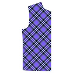 Blue Tartan Plaid 1 Diagonal Men s High Neck Button Up Puffer Vest from ArtsNow.com Front Right