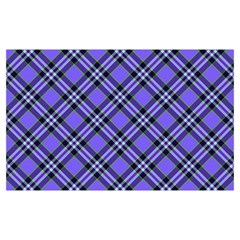 Blue Tartan Plaid 1 Diagonal Kids  Hooded Rain Ponchos from ArtsNow.com Pocket Cover