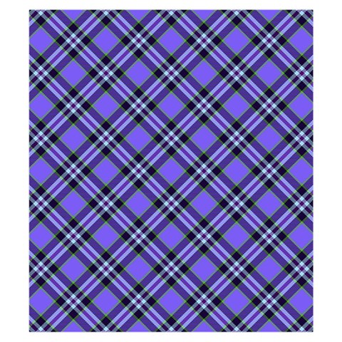 Blue Tartan Plaid 1 Diagonal Kids  Hooded Rain Ponchos from ArtsNow.com Pocket