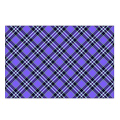 Blue Tartan Plaid 1 Diagonal Waist Pouch (Small) from ArtsNow.com Loop