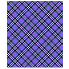 Blue Tartan Plaid 1 Diagonal Belt Pouch Bag (Small) from ArtsNow.com Back Strap