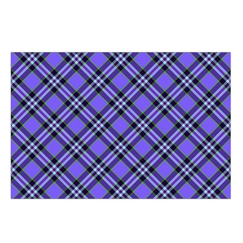 Blue Tartan Plaid 1 Diagonal Belt Pouch Bag (Small) from ArtsNow.com Loop