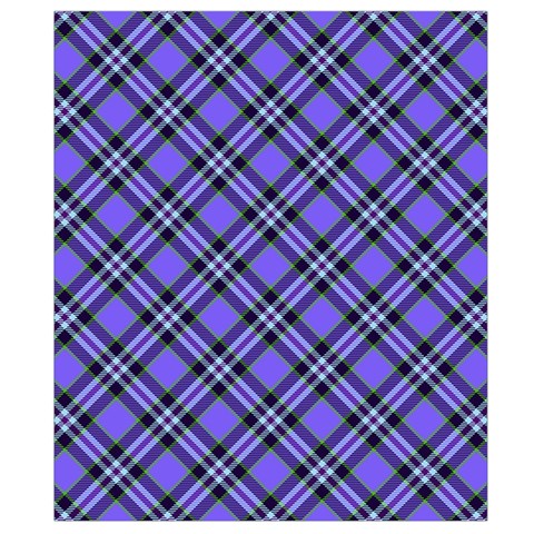 Blue Tartan Plaid 1 Diagonal Waist Pouch (Large) from ArtsNow.com Back Strap