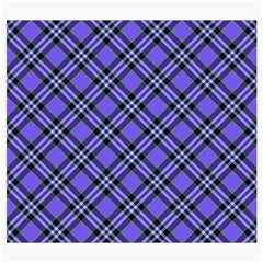 Blue Tartan Plaid 1 Diagonal Roll Up Canvas Pencil Holder (S) from ArtsNow.com Front