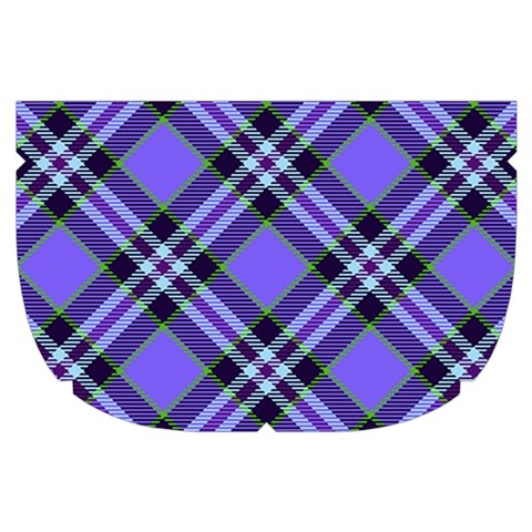 Blue Tartan Plaid 1 Diagonal Make Up Case (Small) from ArtsNow.com Side Right