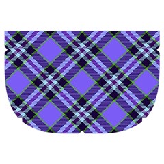 Blue Tartan Plaid 1 Diagonal Make Up Case (Small) from ArtsNow.com Side Left