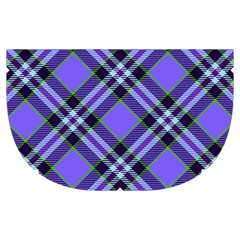 Blue Tartan Plaid 1 Diagonal Make Up Case (Medium) from ArtsNow.com Side Right