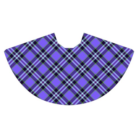 Blue Tartan Plaid 1 Diagonal Women s Crop Top Pleated Skater Rave Skirt from ArtsNow.com Skirt Front