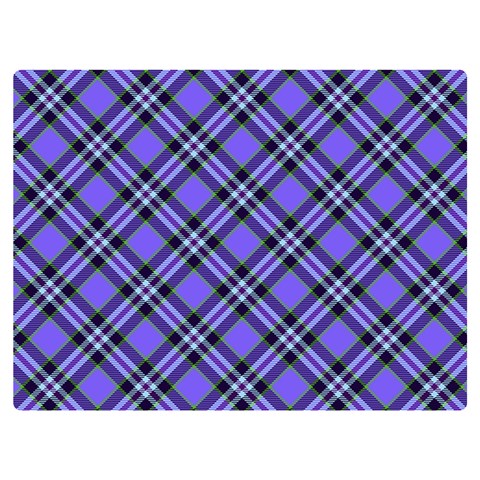 Blue Tartan Plaid 1 Diagonal Premium Plush Fleece Blanket (Extra Small) from ArtsNow.com 40 x30  Blanket Front