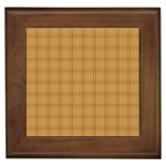 Autumn Fall Plaid Tartan 1 Framed Tile