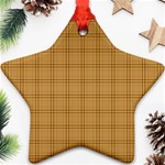 Autumn Fall Plaid Tartan 1 Ornament (Star)