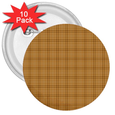 Autumn Fall Plaid Tartan 1 3  Buttons (10 pack)  from ArtsNow.com Front