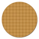 Autumn Fall Plaid Tartan 1 Magnet 5  (Round)