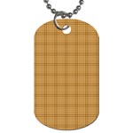 Autumn Fall Plaid Tartan 1 Dog Tag (One Side)